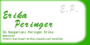 erika peringer business card